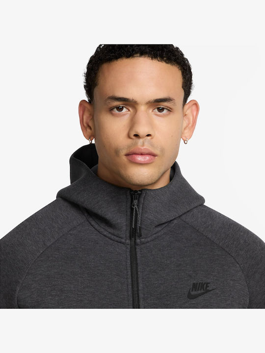 Hoodie Tech Fleece Sweatshirt with Hood Charcoal