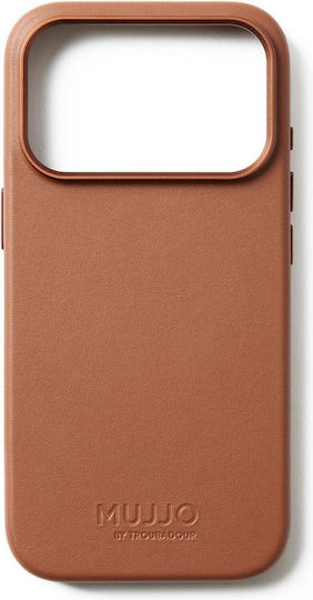 Mujjo Full Back Cover Δερμάτινο 1mm Καφέ (iPhone 17 Pro)