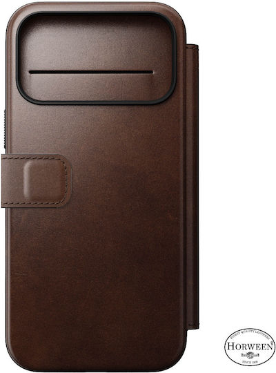 Nomad Wallet Piele / Silicon 2mm Maro (iPhone 17 Pro)