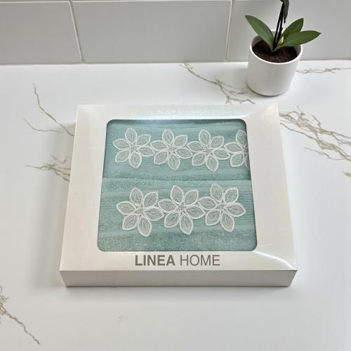 Linea Home Σετ Πετσέτες Μπάνιου 2τμχ Como Μέντα Βάρους 500gr/m²