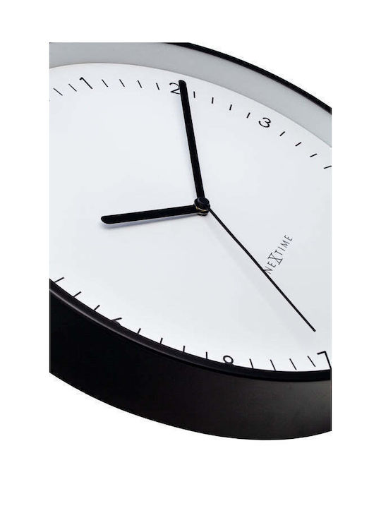 Nextime Silent Ceas de Perete Metalic Alb Ø30cm