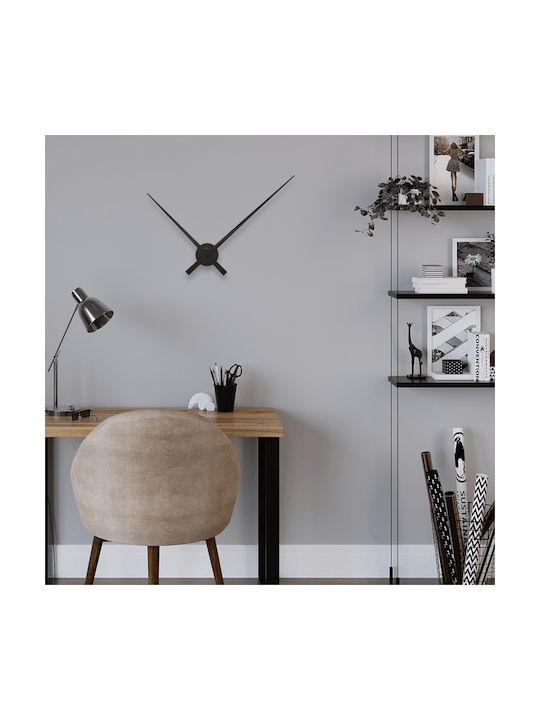 Nextime Silent Wall Clock Metallic Black Ø85cm