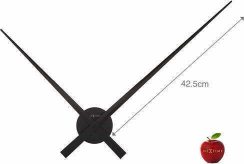 Nextime Αθόρυβο Ρολόι Τοίχου Μεταλλικό Μαύρο Ø85cm