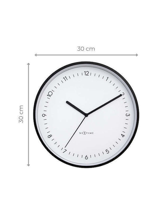 Nextime Silent Ceas de Perete Metalic Alb Ø30cm