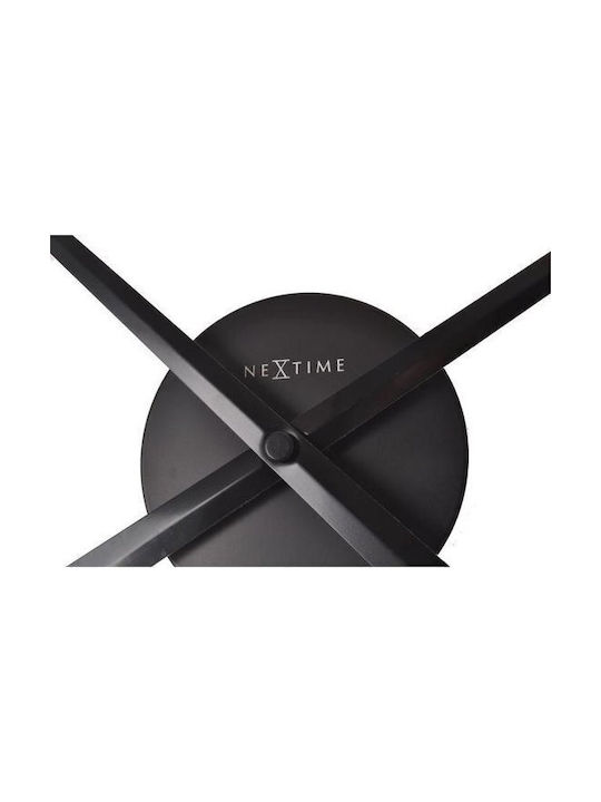 Nextime Silent Wall Clock Metallic Black Ø85cm