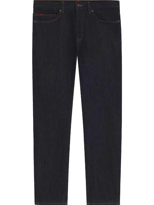708 Ανδρικό Παντελόνι Τζιν με Slim Εφαρμογή Dark Blue