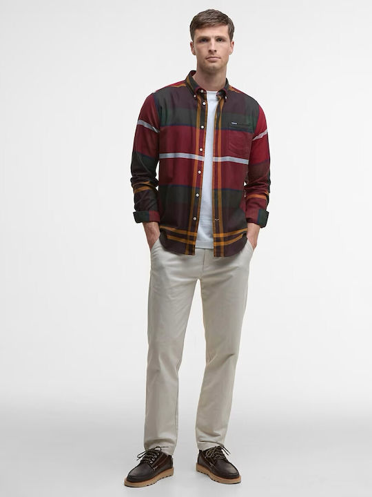 Barbour Dunoon Long-sleeved Cotton Shirt Red MSH4980TN69