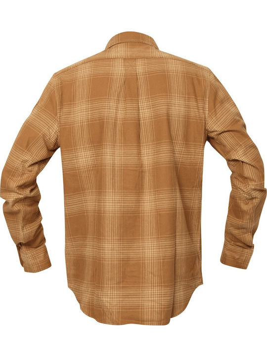 Langärmlig Flanell Hemd Geprüft Yellow