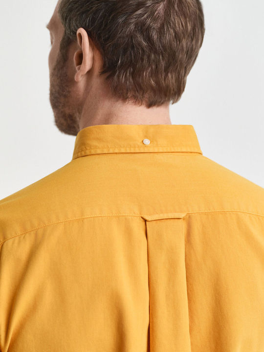 Langärmlig Baumwolle Hemd Yellow