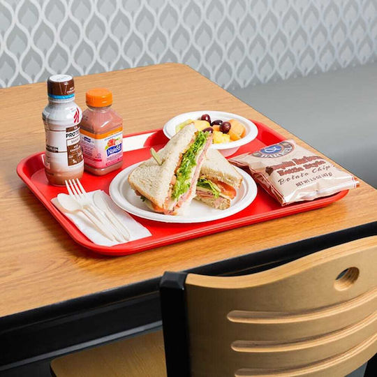 Yuk Поднос за сервиране в Червен Цвят 31x23см CTC73 1бр Yuk Поднос за сервиране в Червен Цвят 31x23см CTC73 1бр