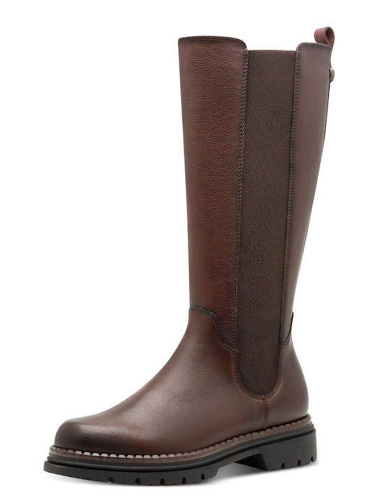 Leather Women's Boots Tabac Brown
