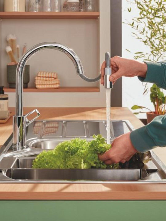 Grohe Küchenarmatur Zähler mit Dusche Silber Grohe Küchenarmatur Zähler mit Dusche Silber