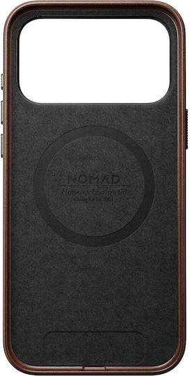 Nomad Rustic Задна корица Кожа / Силикон 1.15мм Кафяв (iPhone 17 Pro MaxNokia 2.4)