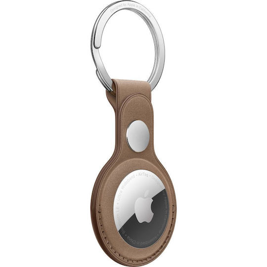 Apple Finewoven Key Ring Θήκη Μπρελόκ Δερματίνης για AirTag Taupe