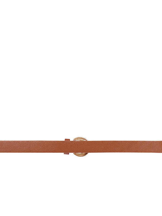 Celestino Women's Belt Leatherette Strass on the Buckle Tabac Brown
