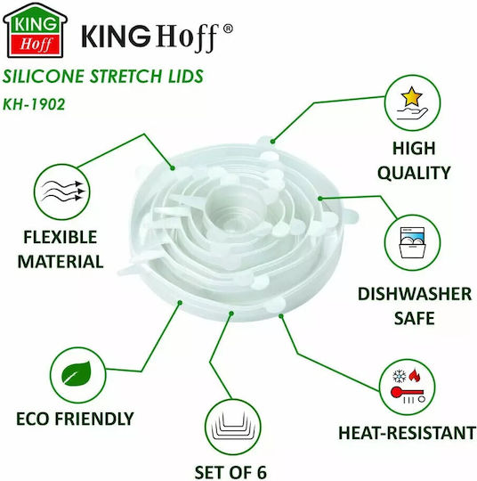 KING Hoff Lid for Storage Container made of Silicone KH-1902 6pcs