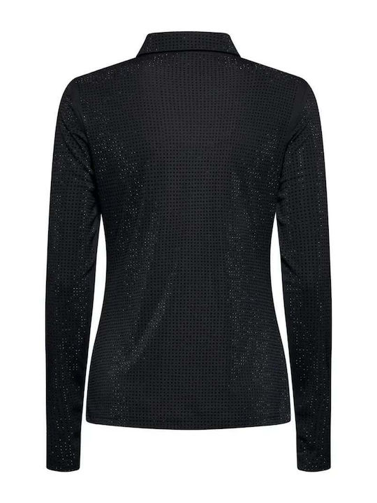 Langärmelig Damen Hemd Black