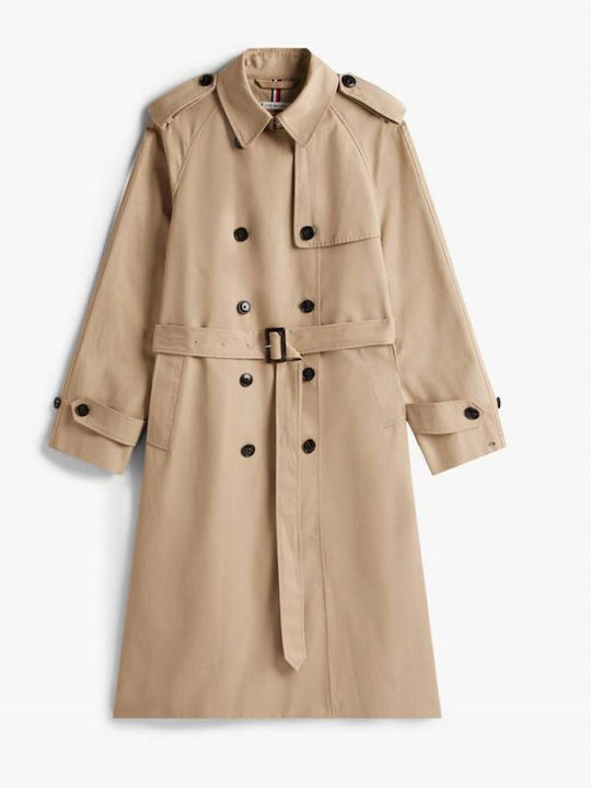 Femeie Beige Trenci