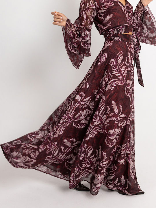 Maxi Dress for Wedding - Christening Burgundy