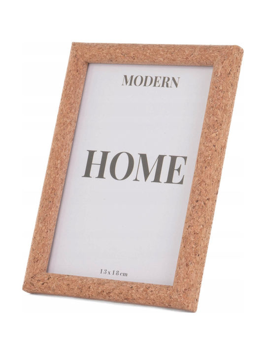Home&Styling Collection Κορνίζα Πλαστική με Καφέ Πλαίσιο