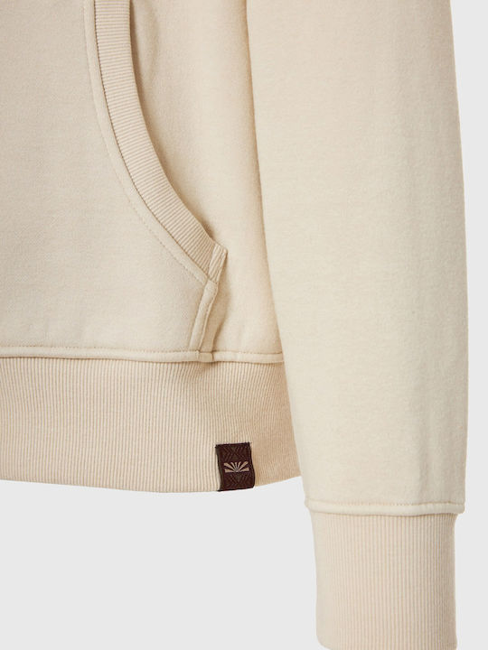 Sweatshirt with Hood Cloud Cream White