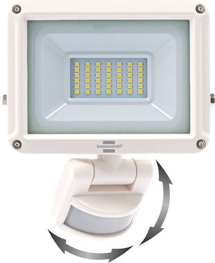 Brennenstuhl Waterproof LED Flood Light 20W Cold White 6500K With Motion Sensor IP65