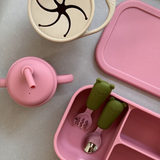 Nok Nok Bento Kids' Food Container made of Silicone 0.8lt Pink x x 6.5cm