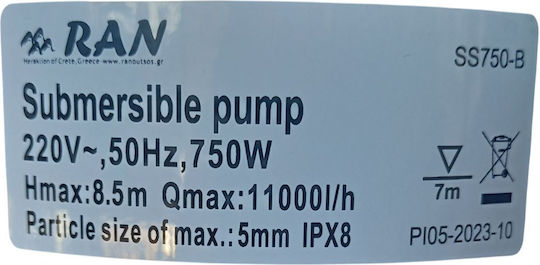 RAN Monofazică Pompă Ape reziduale / canalizare 1hp