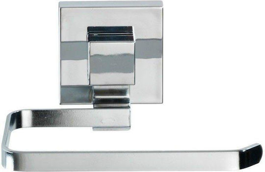Wenko Wandmontierter Metallischer Papierhalter mit Saugnapf Silber