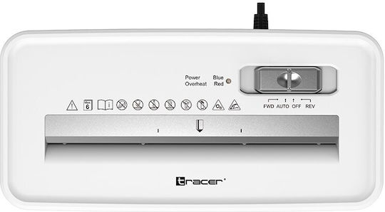 Tracer Καταστροφέας Εγγράφων Razor Strip Cut 6 Φύλλων με Κάδο 10lt