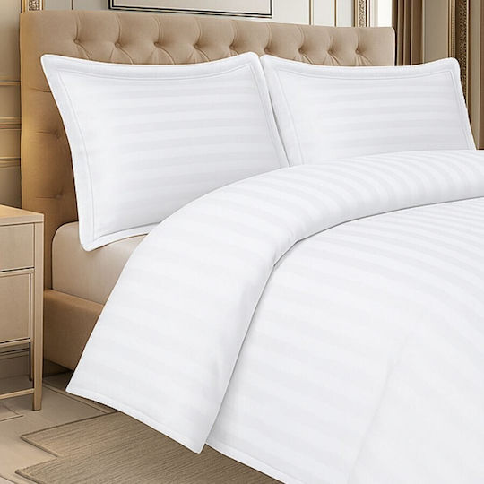 DeLuxe Pucioasa Set Double 200x220 Alb