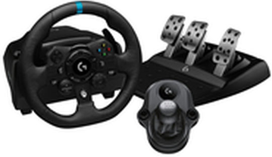 Logitech G923 + G29 Shifter Volan cu Schimbător de Viteze și Pedale pentru PC / XBOX One / Xbox Seria X/S cu 900° Grade de Rotire