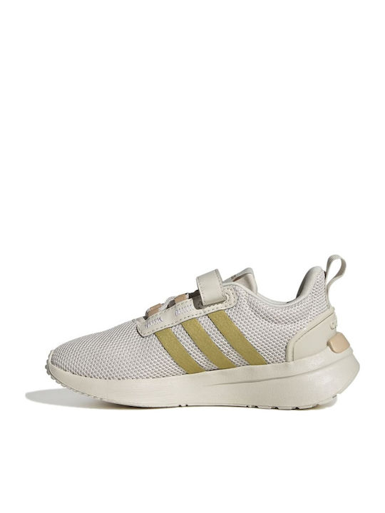 Racer Tr Kids Sports Shoes Running with Hoop & Loop Closure Aluminium / Gold Metallic / Magic Beige