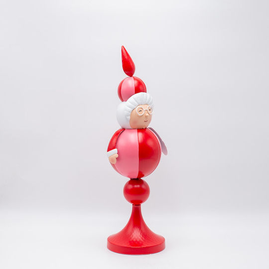 Eurolamp Santa Claus Woman Red Pink Metal 14x13x45cm Eurolamp