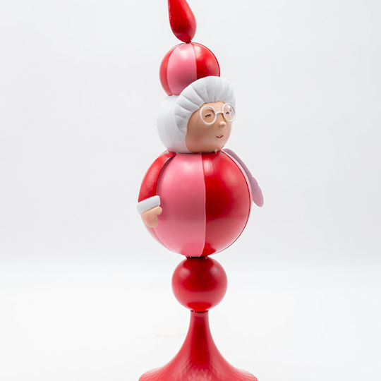 Eurolamp Santa Claus Woman Red Pink Metal 14x13x45cm Eurolamp