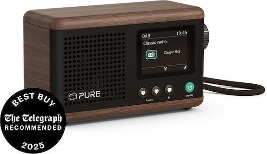 Pure Classic Mini Ραδιοφωνάκι DAB+ με Bluetooth Καφέ