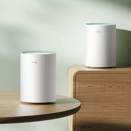 Cudy M1500 WiFi Mesh Network Access Point Wi‑Fi 6 Dual Band (2.4 & 5GHz) Λευκό