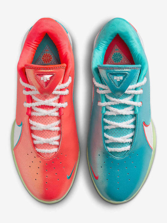 LeBron 22 "Limelight" Χαμηλά Μπασκετικά Παπούτσια Solar Red / White / Vapor Green / Dusty Cactus