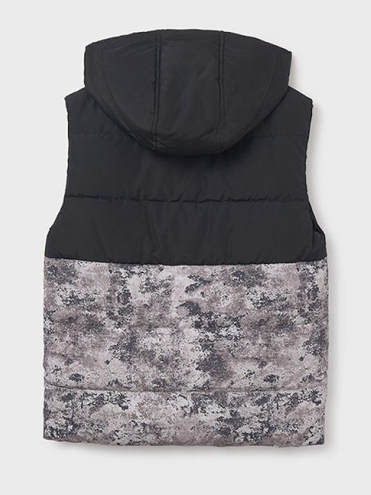 Kids' Casual Jacket Sleeveless with Hood Black