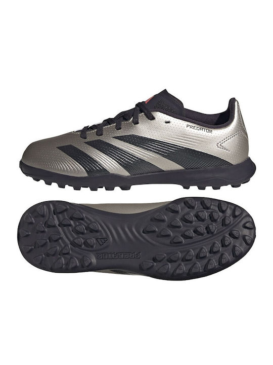 Predator League Kids Turf Soccer Shoes Silver