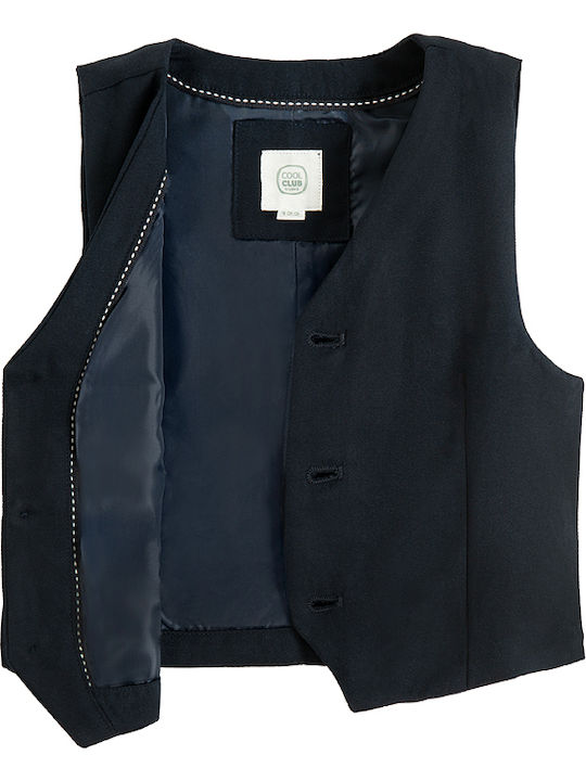 3-Piece Clothing Set White Long-Sleeved Shirt Dark Blue Bow Tie Vest Mix Ccb3110253-00