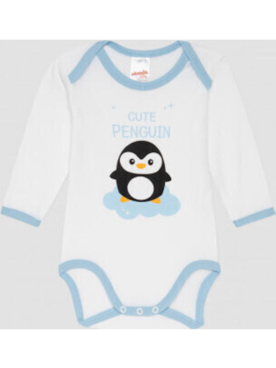 Minerva Cute Mânecă lungă Sky blue, White 2buc