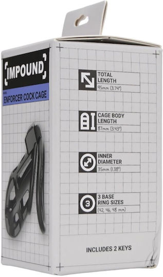 Loving Joy Enforcer Impound Penis Cage in Black Color