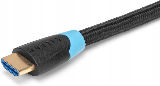 Montis HDMI 2.0 Premium High Speed 4K 60Hz HDR Cable HDMI male - HDMI male 1m Μαύρο