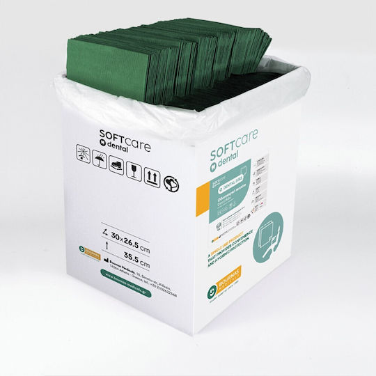 Bournas Medicals Dental Green Towel 2ply + 1ply Without Dispenser 500 Pieces