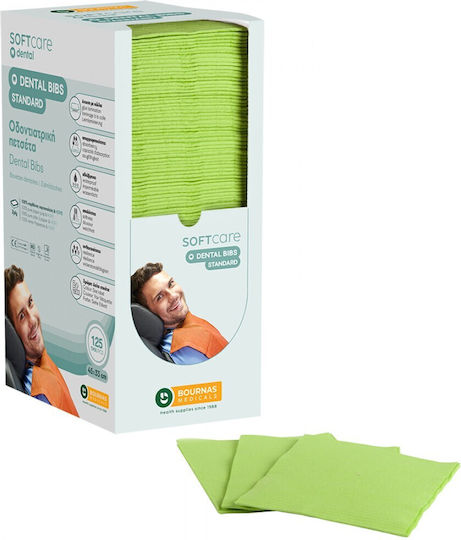 Soft Care Dental Towel Green 1ply + 1ply with Dispenser 500 Pieces