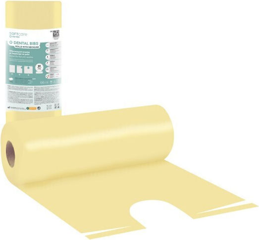 Soft Care Zahntuch auf Rolle Gelb 1ply + 1ply ohne Dispenser 80Stück Rainbow
