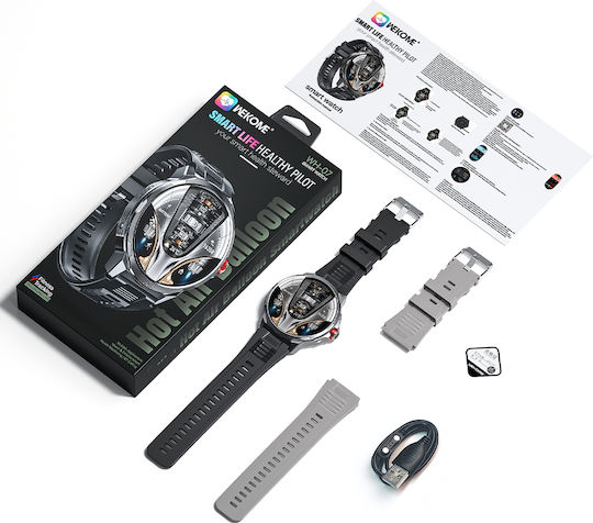 WK WH-07 Smartwatch with Heart Rate Monitor (Silver)
