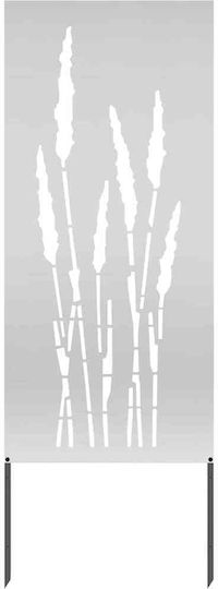 Vidaxl Placă Decorativă de Grădină Argintie 50 x 140 cm