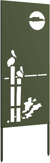 Vidaxl Decorative Garden Plate Olive 50 x 140 Cm Cold Rolled Steel